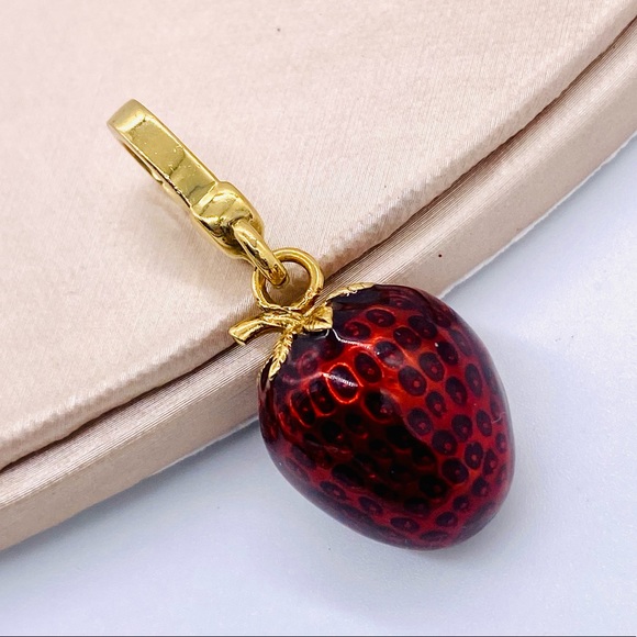 EUC Rare Retired Juicy Couture Red Glazed Strawberry Charm - Picture 3 of 16